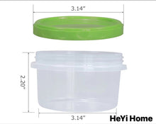 Load image into Gallery viewer, [HeYi Home]8 Ounce reuseable small plastic freezer storage container jars with screw lid for food snacks lunch(8Pcs, Green)
