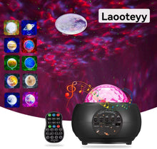 Load image into Gallery viewer, Laooteyy Star Projector Starry Night Light Projector with Speaker, Ocean Wave Ceiling Light Projector , Led Star Constellation Projector for Kids Adults Bedroom/Decoration/Birthday/Party
